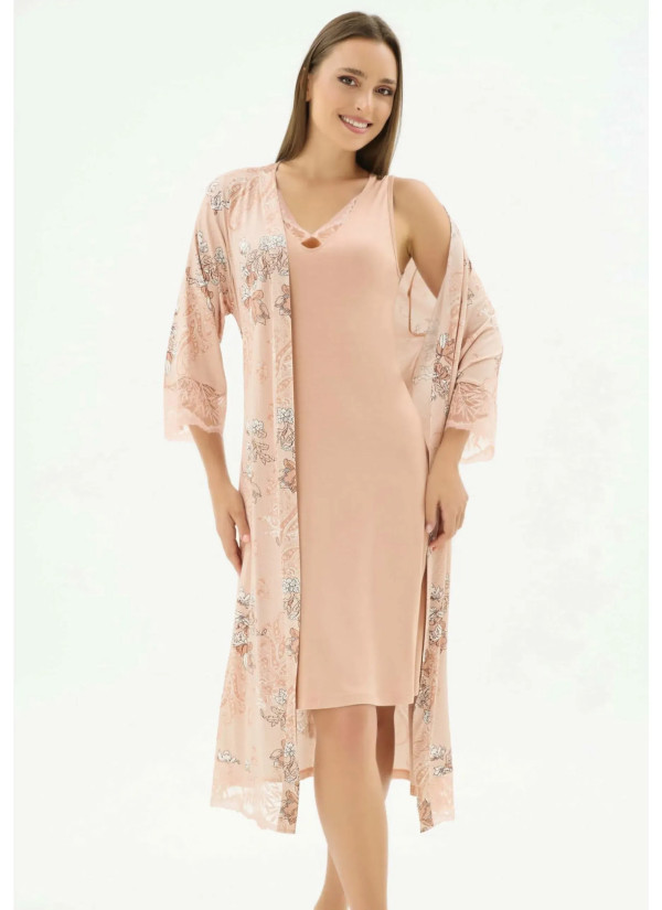 Women's Set with Robe (S+M+L+XL) Sevim 17589 — Turkish textile wholesale