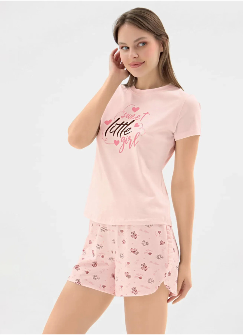 Women's Shorts Set with Print (S+M+L+XL) Sevim 17658 — Turkey wholesale collection