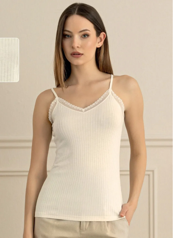 Women's Camisole (S+M+L+XL) Sevim 17779 Eekru — Istanbul wholesale supplier