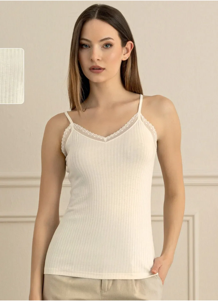 Women's Camisole (S+M+L+XL) Sevim 17779 Eekru — Istanbul wholesale supplier