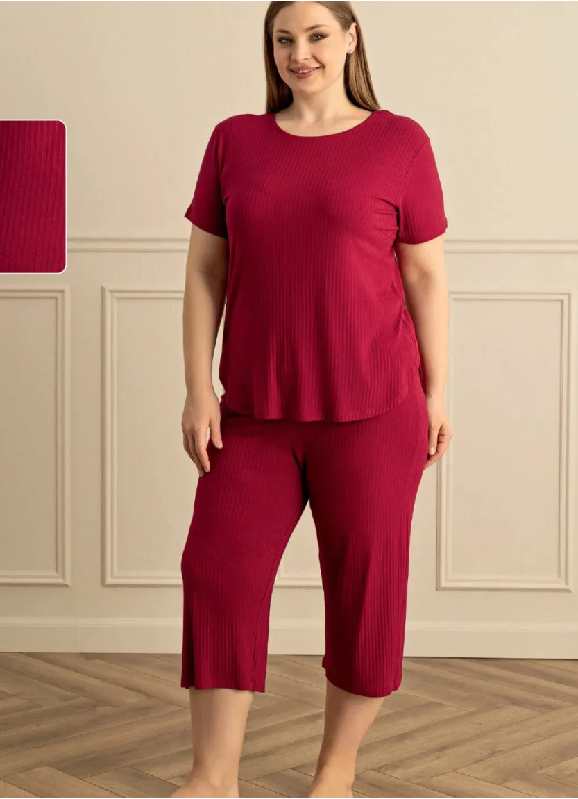 Women's Pajama Set with Capri Pants (S+M+L+XL) Sevim 17995 — Turkish textile wholesale