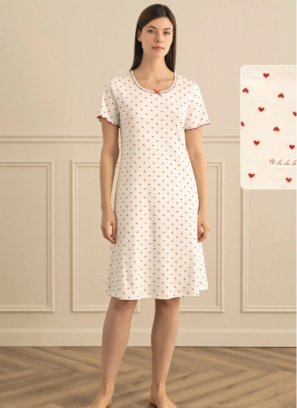 Women's Nightdress (S+M+L+XL) Sevim 18148 — Turkey wholesale collection