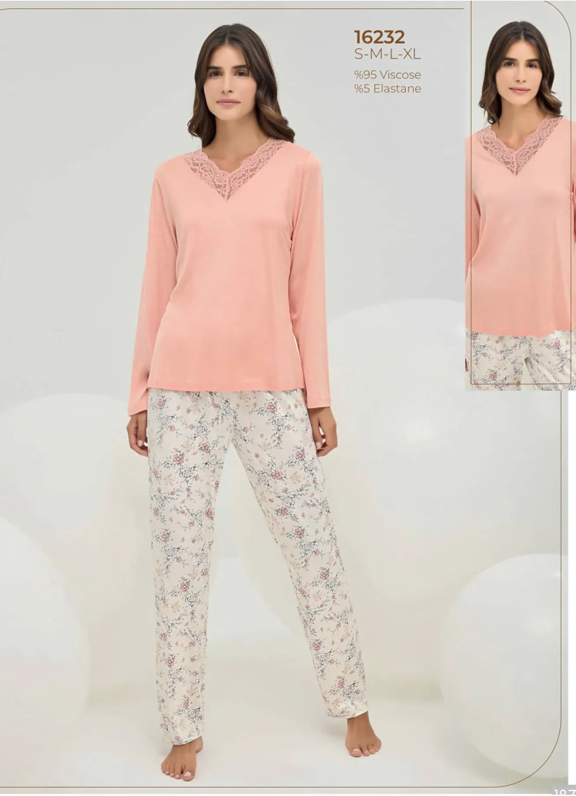 Women's Pajama Set (S+M+L+XL) Sevim 16232 — Turkish factory wholesale