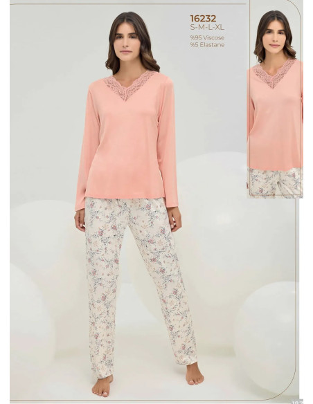Women's Pajama Set (S+M+L+XL) Sevim 16232 — Turkish factory wholesale
