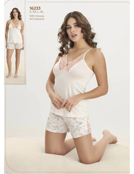 Женский Комплект с Шортами S+M+L+XL Sevim 16233 — оптовая поставка из Турции