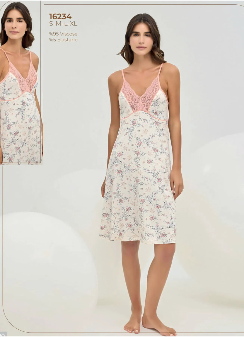 Women's Nightdress (S+M+L+XL) Sevim 16234 — Turkey wholesale collection