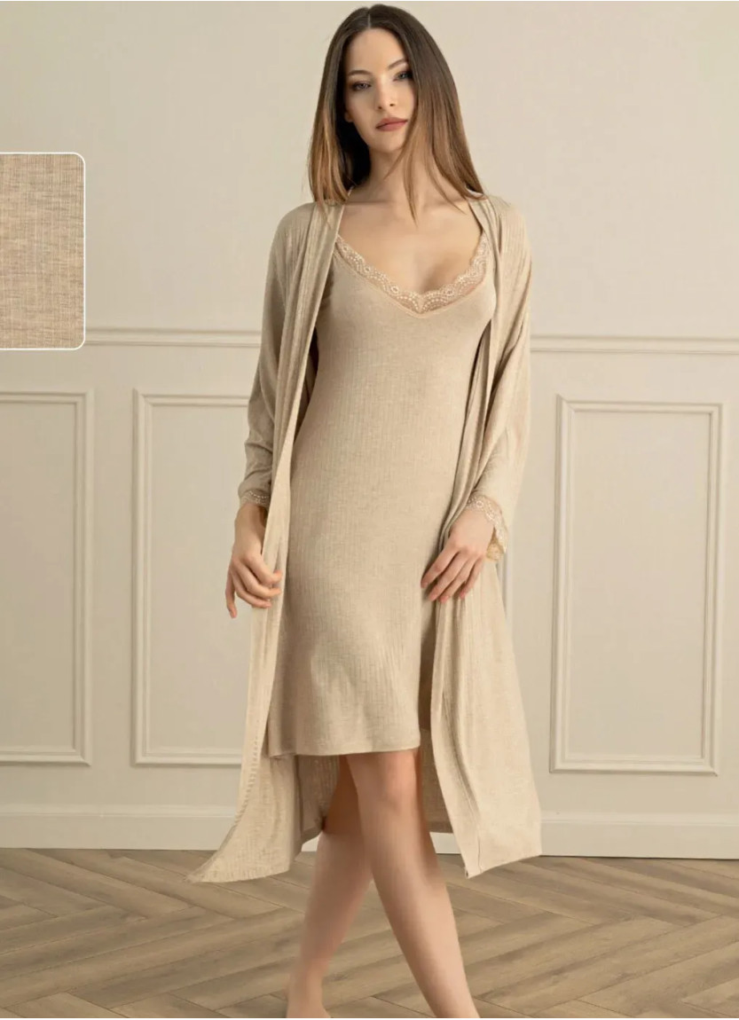 Женский Комплект с Халатом S+M+L+XL Sevim 15945 — оптовая поставка из Турции