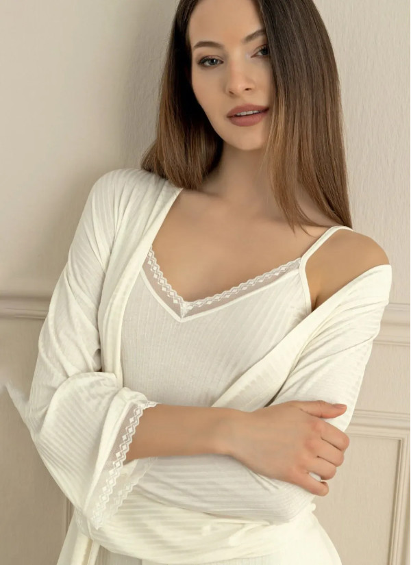 Women's Set with Robe (S+M+L+XL) Sevim 15931 — Istanbul wholesale supplier 2