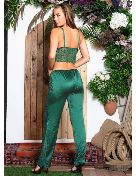 Women's Set 3-in-1 with Shirt, Bralette and Trousers Gallipoli 31726 ZUMRUT — Turkish textile wholesale