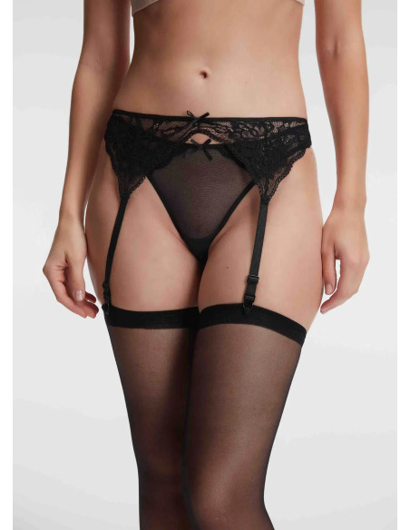 Women's Lace Set: Belt for Stockings, Anil 6202 Siyah — Turkish factory wholesale