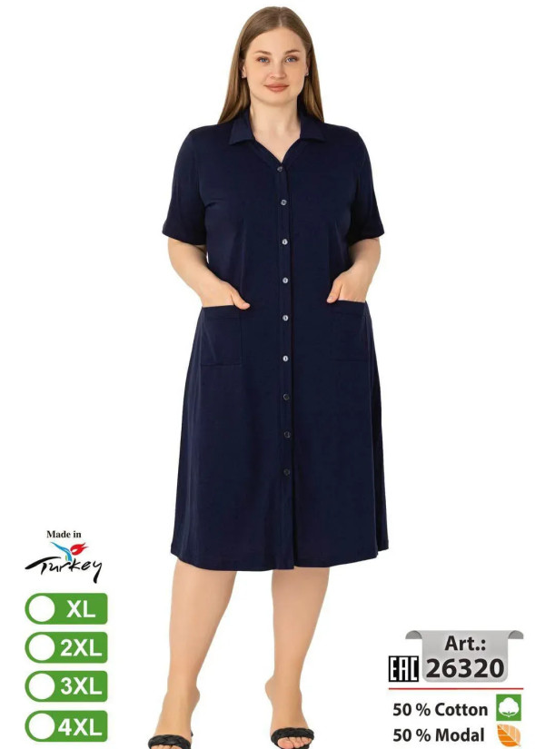 Robe Women's Cotton-Modal (XL+2XL+3XL+4XL) intensive 26320 — wholesale from Turkey