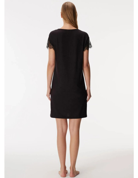 Viscose Nightdress with Lace Trim Anil 11427 — Turkish textile wholesale