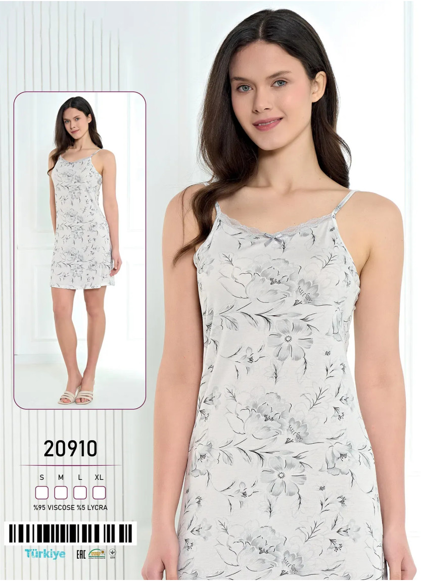 Viscose Nightdress (S+M+L+XL) Caroline 20910 — factory-direct from Turkey