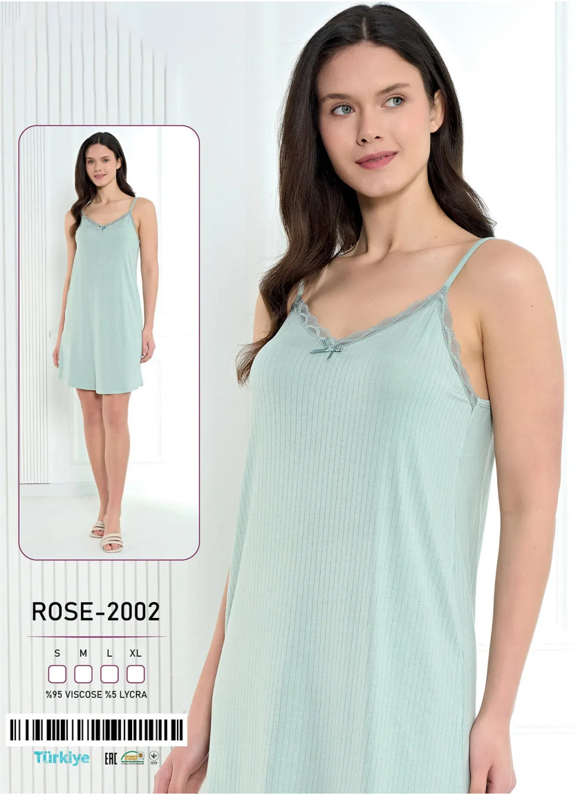 Caroline ROSE-2002 Оптом Турция Фабрика Ночная Сорочка Вискоза (S+M+L+XL) Caroline ROSE-2002 Купить Оптом с Турции