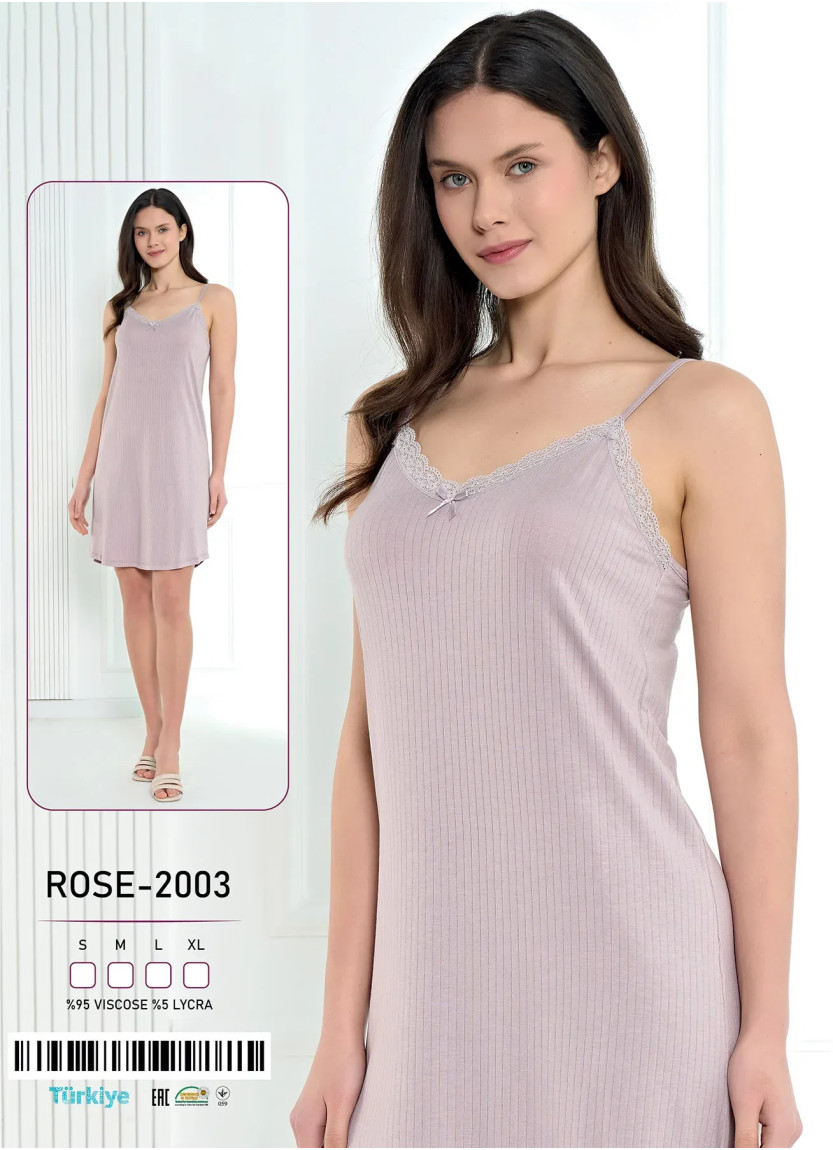 Caroline ROSE-2003 Оптом Турция Фабрика Ночная Сорочка Вискоза (S+M+L+XL) Caroline ROSE-2003 Купить Оптом с Турции