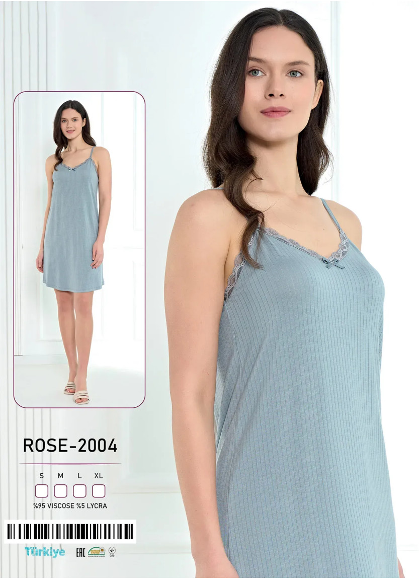 Caroline ROSE-2004 Оптом Турция Фабрика Ночная Сорочка Вискоза (S+M+L+XL) Caroline ROSE-2004 Купить Оптом с Турции