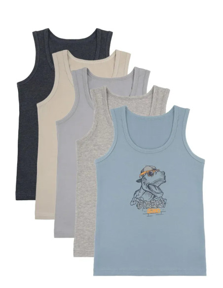 Camisoles for Boys' (Assorted) 10 pcs/pack Donella 7771PB40 — Turkish textile wholesale