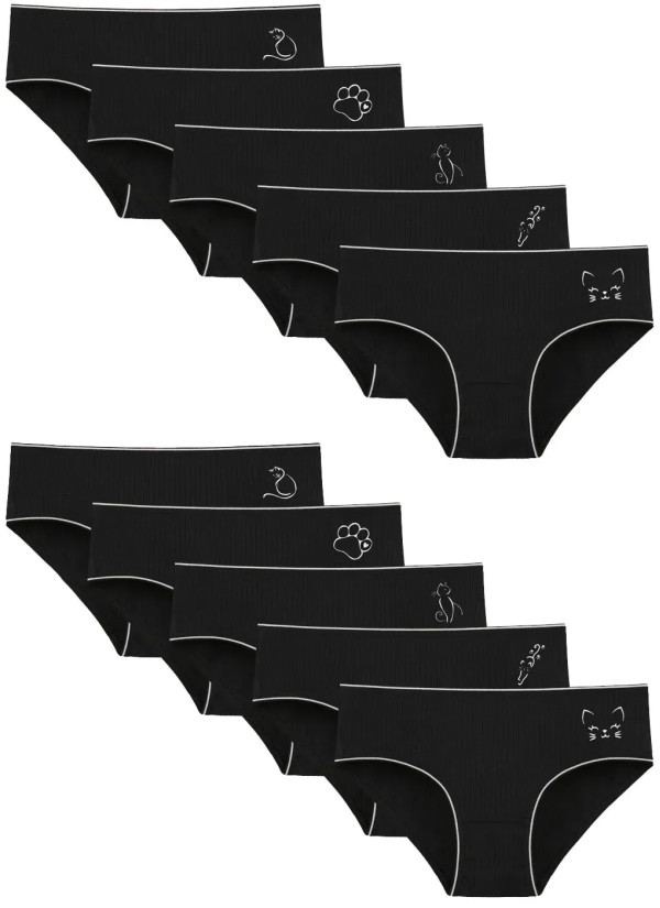 Panties for Girls' (Black) 10 pcs/pack. Donella 5023SB1 — direct Turkish factory supply