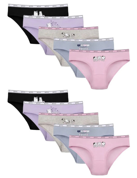 Panties for Girls' (Assorted) 10 pcs/pack. Donella 5171PB261 — Turkish factory wholesale