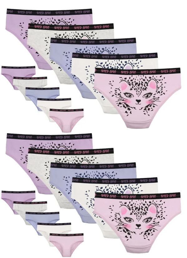Panties for Girls' (Assorted) 10 pcs/pack. Donella 5171PB269 — wholesale from Turkey
