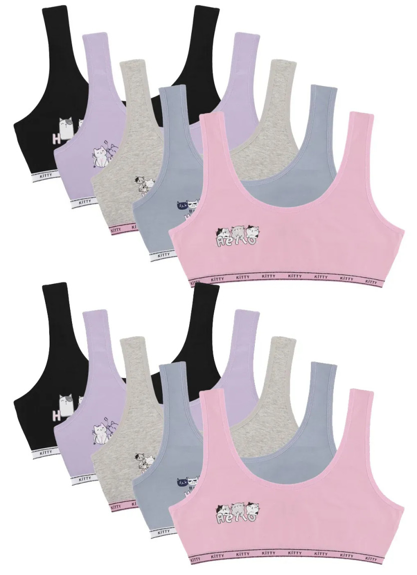 Bra Top for Girls' (Assorted) 10 pcs/pack. Donella 6071PB261 — Istanbul wholesale supplier