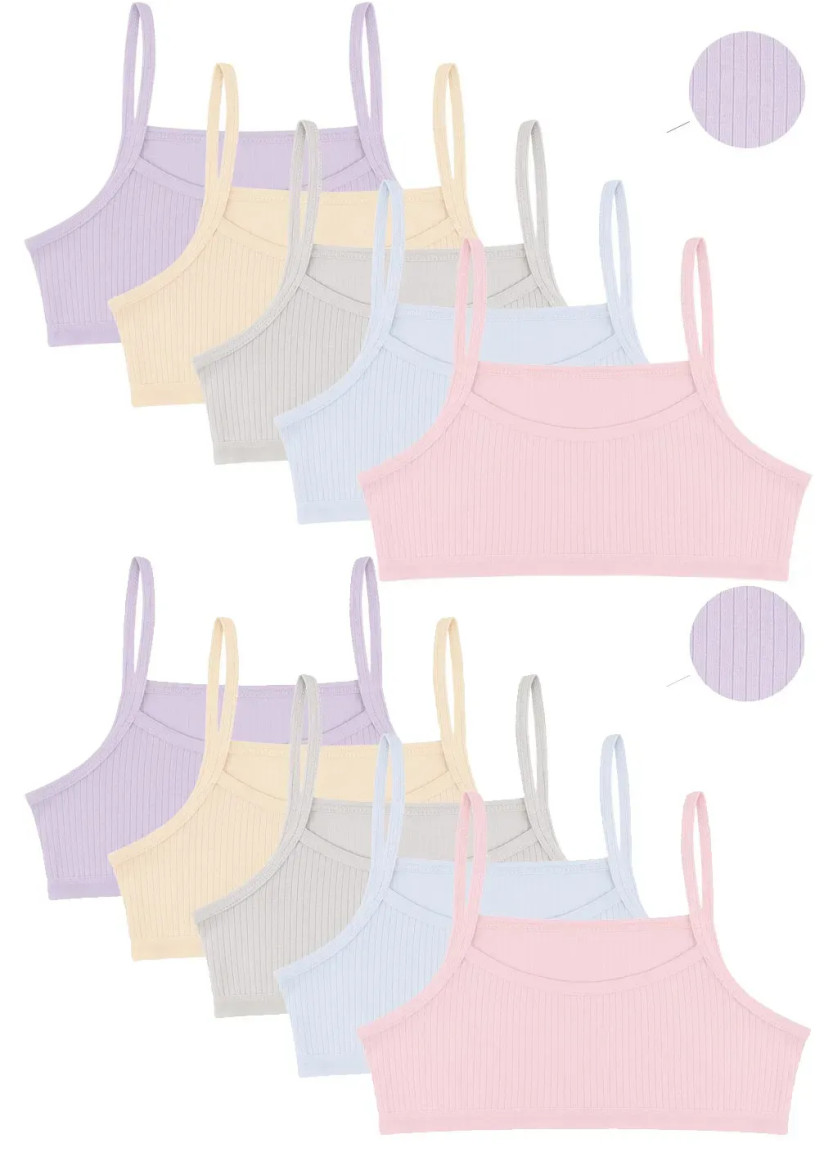 Bra Top for Girls' (Assorted) 10 pcs/pack. Donella 6223PD3 — Turkish factory wholesale