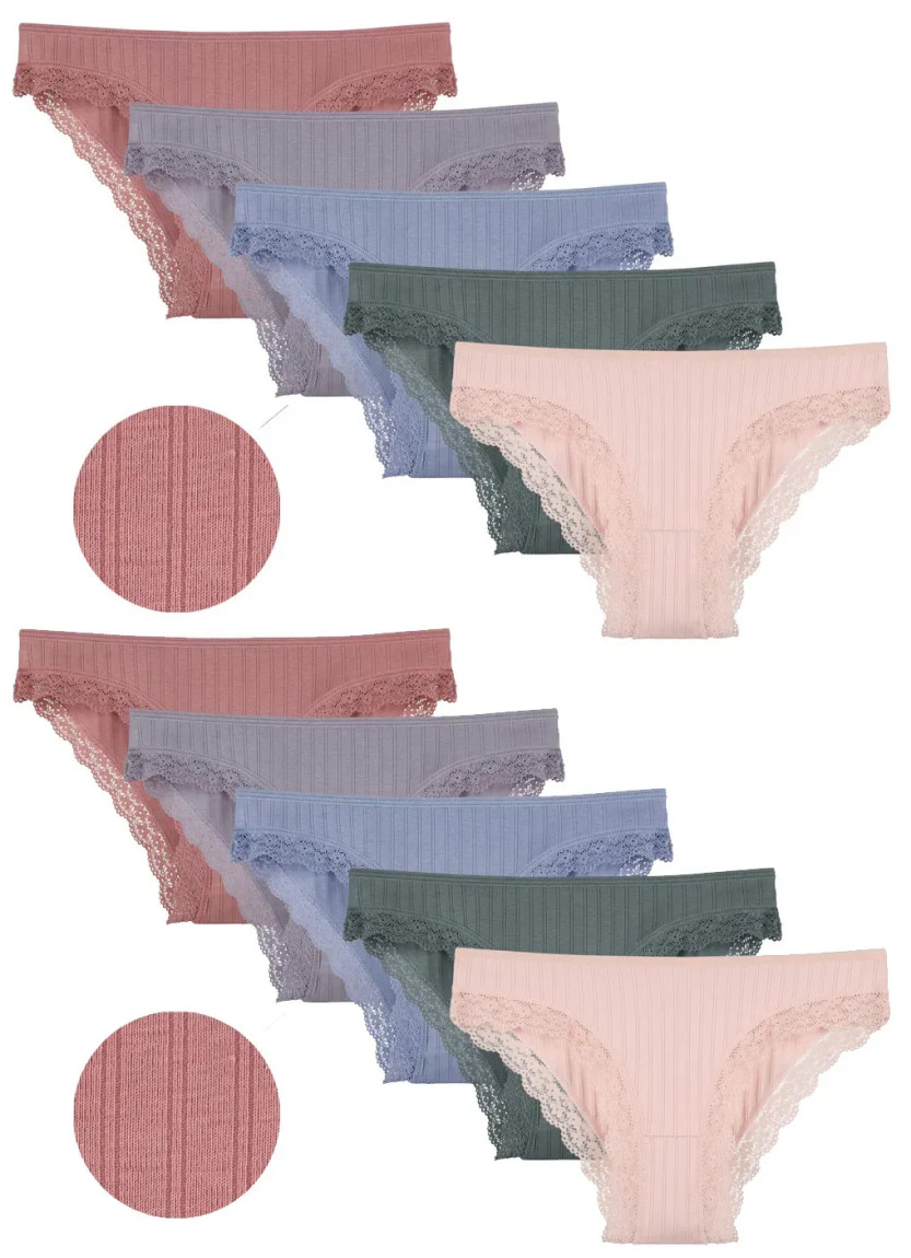 Women's Panties (Assorted) 10 pcs/pack. Donella 1926PD1 — Turkish textile wholesale