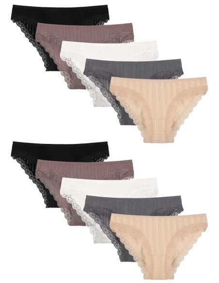 Women's Panties (Assorted) 10 pcs/pack. Donella 1940PD1 — Istanbul wholesale supplier