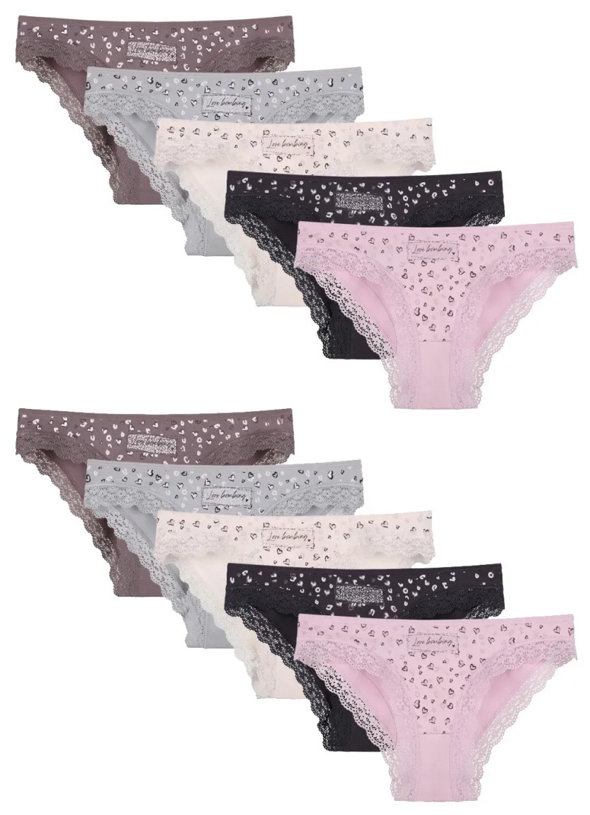 Women's Panties (Assorted) 10 pcs/pack. Donella 1971PB264 — factory-direct from Turkey