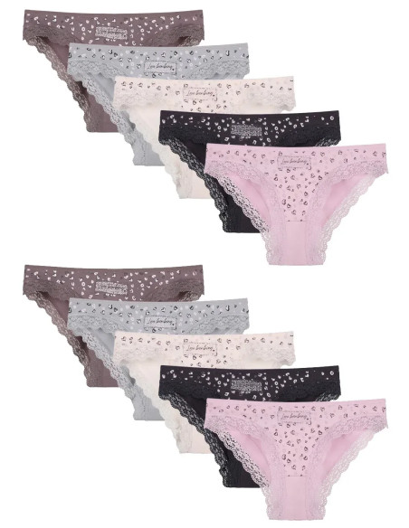 Women's Panties (Assorted) 10 pcs/pack. Donella 1971PB264 — factory-direct from Turkey