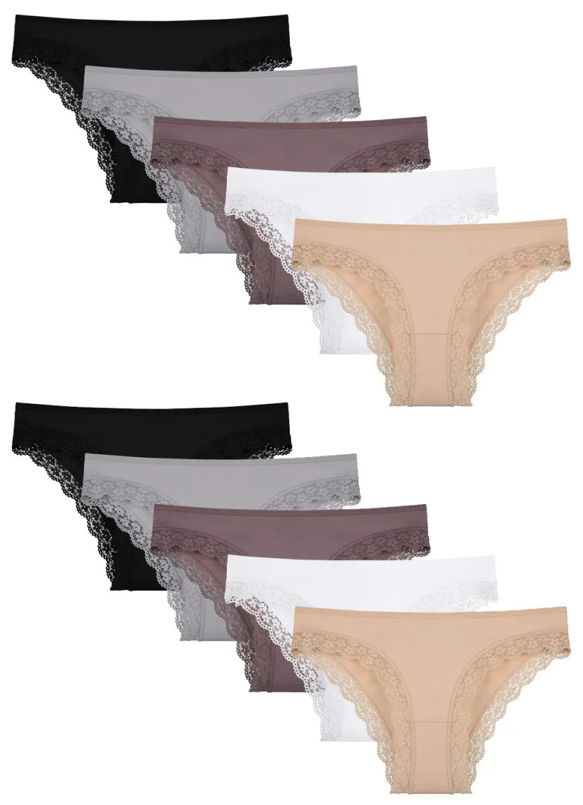 Women's Panties (Assorted) 10 pcs/pack. Donella 1971PD23 — Turkish factory wholesale