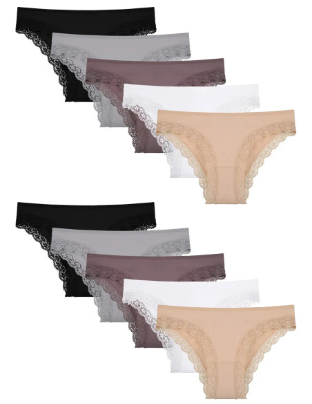 Women's Panties (Assorted) 10 pcs/pack. Donella 1971PD23 — Turkish factory wholesale