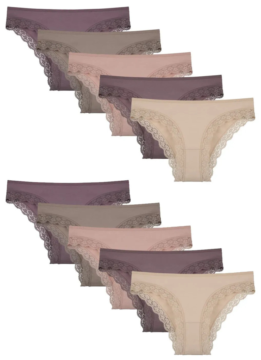 Women's Panties (Assorted) 10 pcs/pack. Donella 1971PD24 — wholesale from Turkey