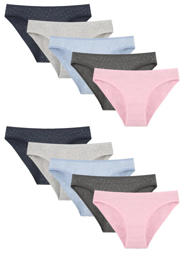 Women's Panties (Assorted) 10 pcs/pack. Donella 212505 — direct Turkish factory supply