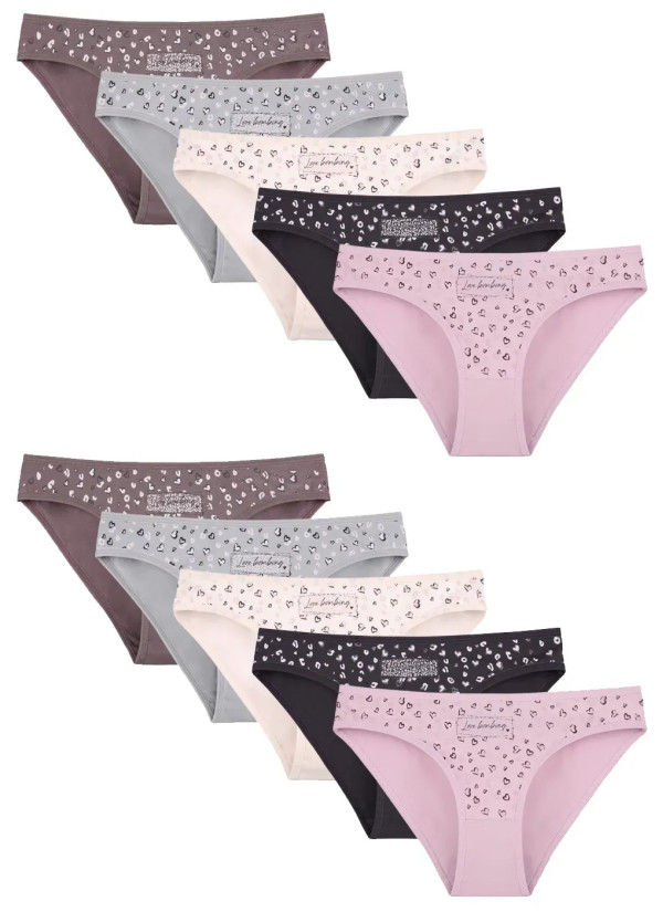 Women's Panties (Assorted) 10 pcs/pack. Donella 2171PB264 — Turkish factory wholesale