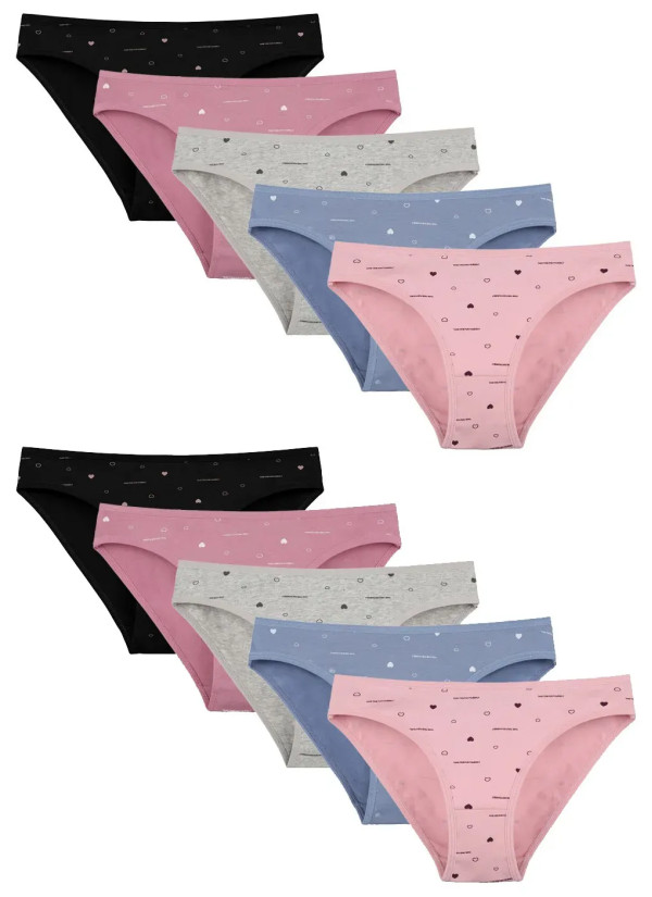 Women's Panties (Assorted) 10 pcs/pack. Donella 218154 — Turkish factory wholesale