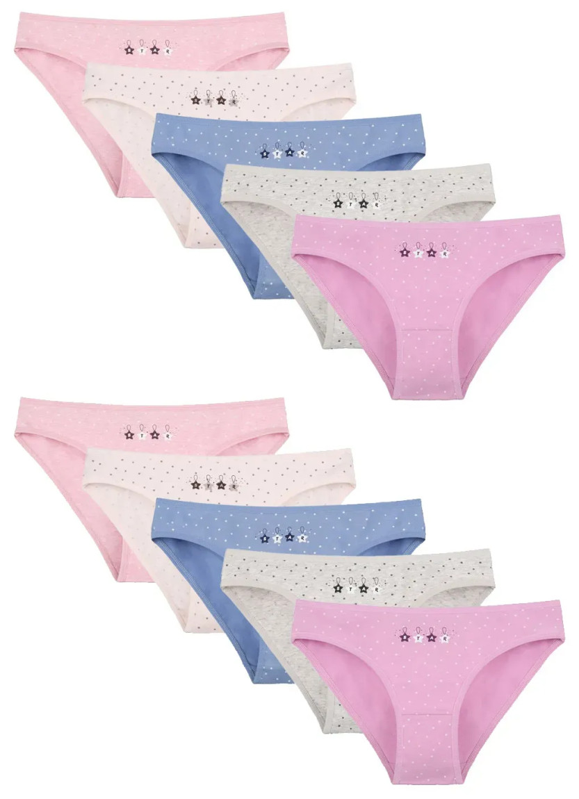 Women's Panties (Assorted) 10 pcs/pack. Donella 2181B38 — direct Turkish factory supply