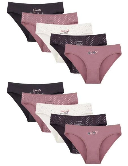 Women's Panties (Assorted) 10 pcs/pack. Donella 2281B50 — wholesale from Turkey