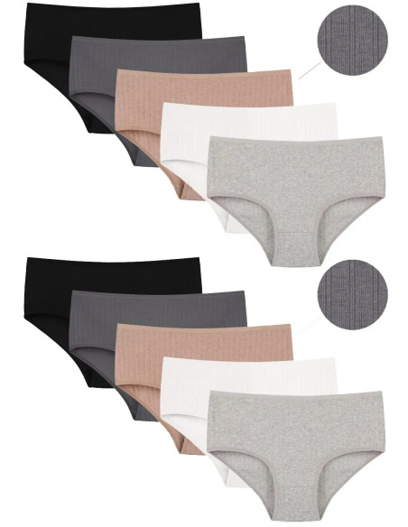 Women's Panties (Assorted) 10 pcs/pack. Donella 2526PD2 — Turkish textile wholesale