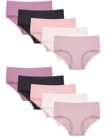 Women's Panties (Assorted) 10 pcs/pack. Donella 2571PD26 — direct Turkish factory supply