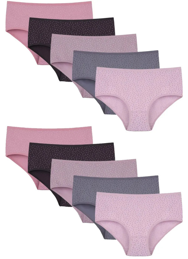Women's Panties (Assorted) 10 pcs/pack. Donella 258157 — factory-direct from Turkey