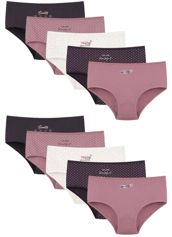 Women's Panties (Assorted) 10 pcs/pack. Donella 2581B50 — Turkey wholesale collection
