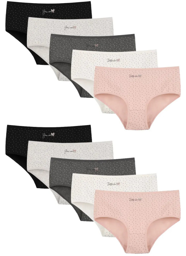 Women's Panties (Assorted) 10 pcs/pack. Donella 2581B51 — direct Turkish factory supply