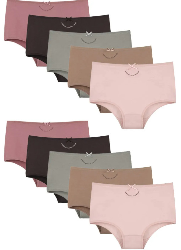 Women's Panties (Assorted) 10 pcs/pack. Donella 2671PB284 — direct Turkish factory supply
