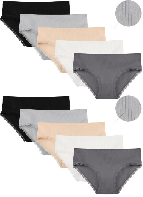 Women's Panties (Assorted) 10 pcs/pack. Donella 3123PD3 — Turkish textile wholesale