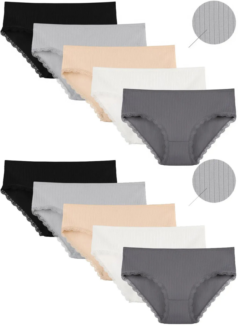 Women's Panties (Assorted) 10 pcs/pack. Donella 3123PD3 — Turkish textile wholesale