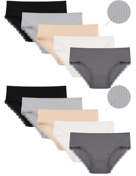 Women's Panties (Assorted) 10 pcs/pack. Donella 3123PD3 — Turkish textile wholesale