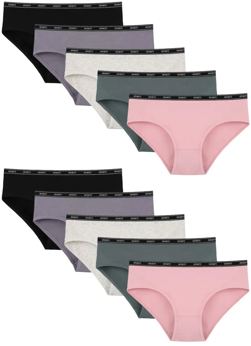 Women's Panties (Assorted) 10 pcs/pack. Donella 3171PD29 — factory-direct from Turkey