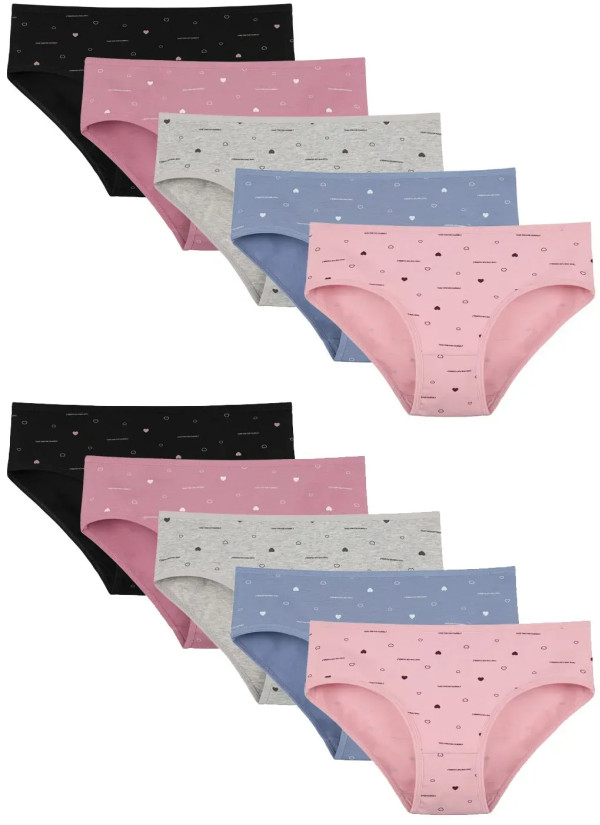 Women's Panties (Assorted) 10 pcs/pack. Donella 318154 — Turkish textile wholesale