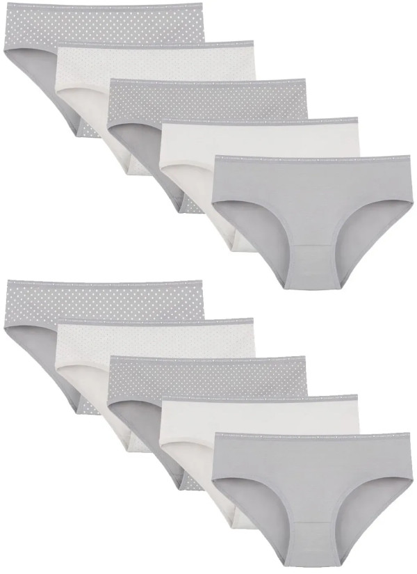 Women's Panties (Assorted) 10 pcs/pack. Donella 318158 — Turkish factory wholesale